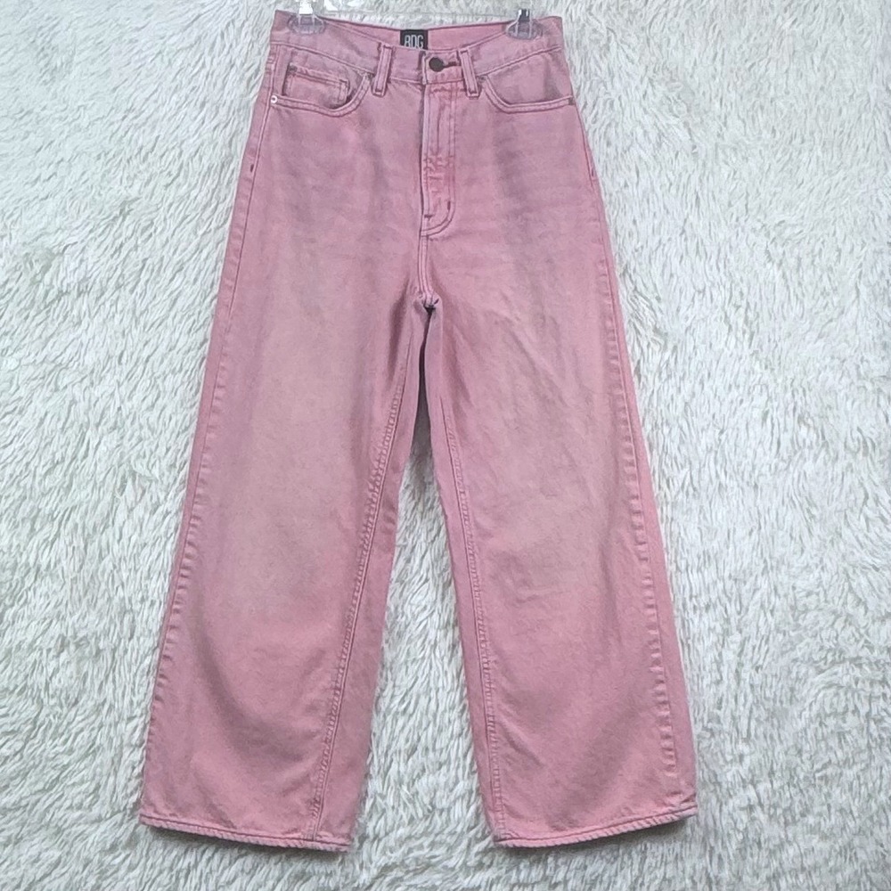 BDG Urban Outfitters Pink High Rise Wide Leg Jeans Size 28